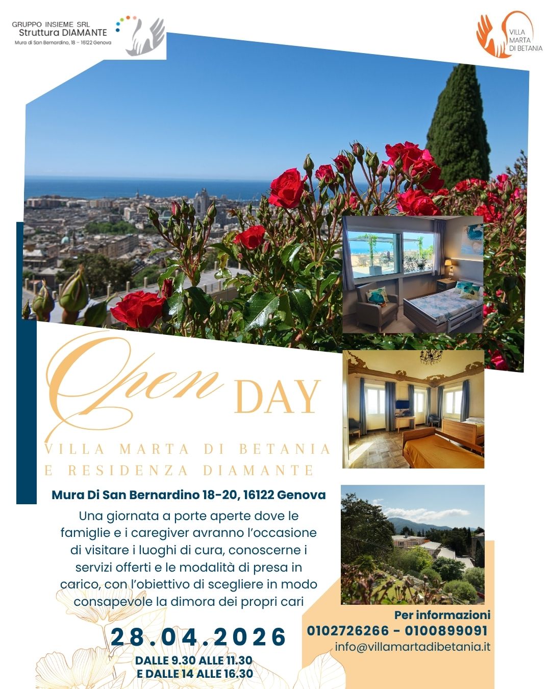 Open day a Villa Marta di Betania e Residenza Diamante