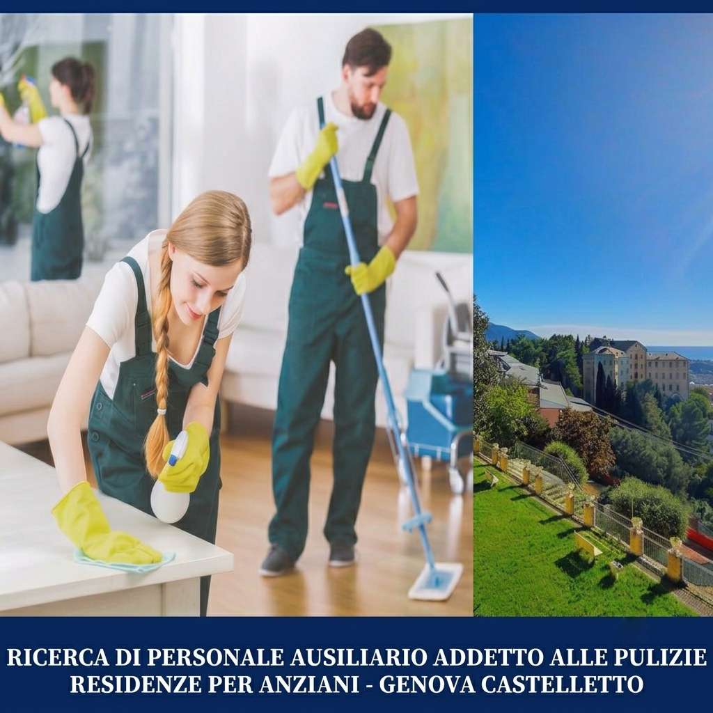 Ricerca personale addetto pulizie genova